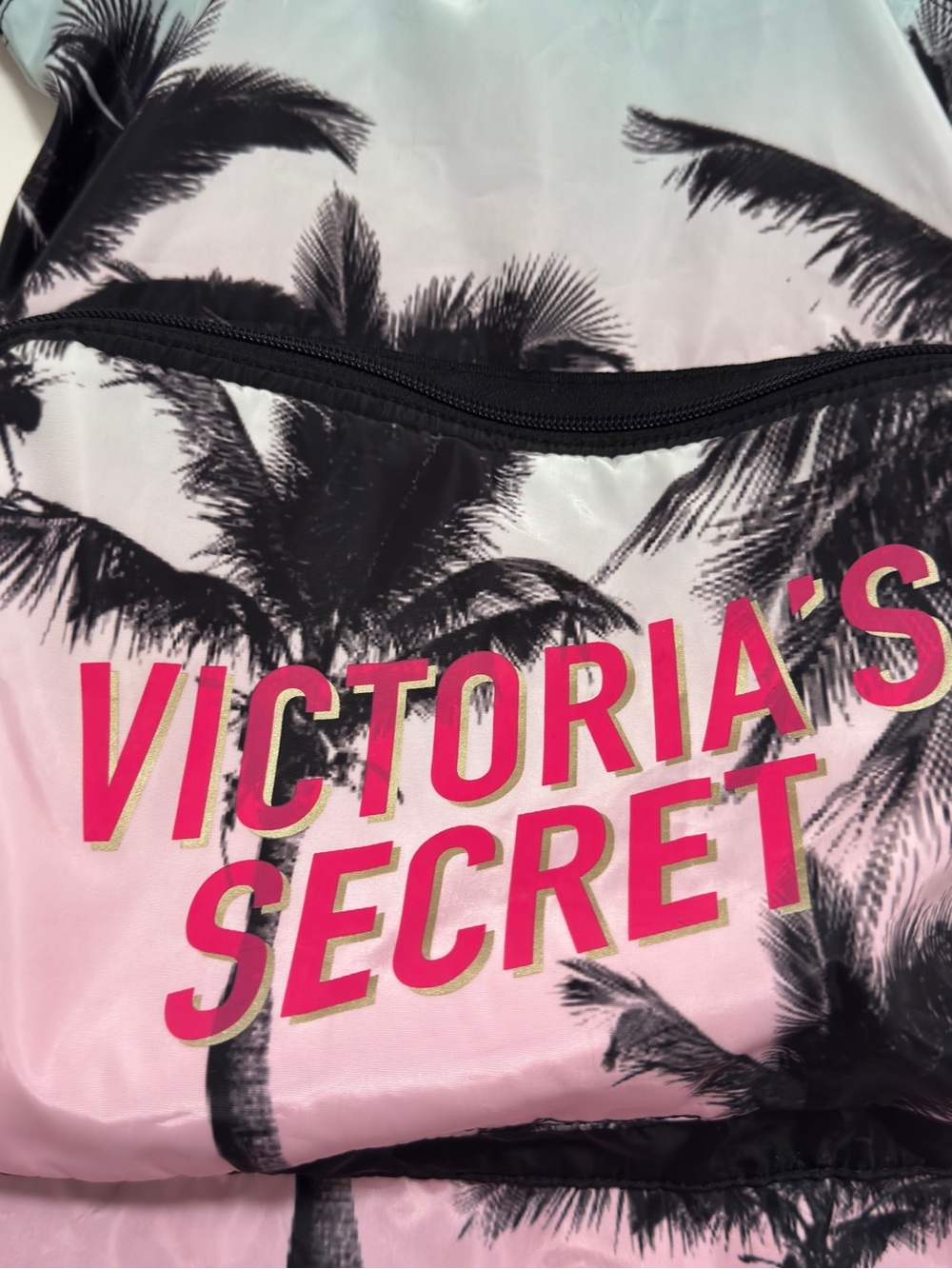 Victoria's Secret Backpack Packable Book Bag Travel Zip Closure Adjustable Strap - Picture 9 of 12